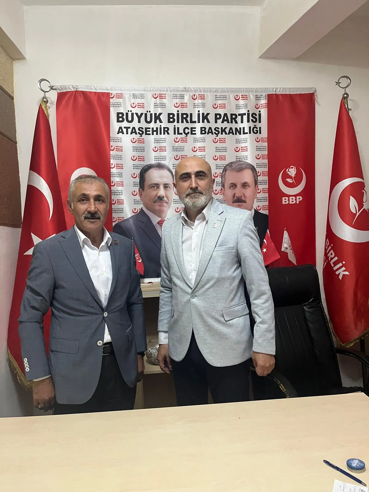 Büyük Birlik Partisi 1. Bölge Başkanı Hasan Güngörmez'den Ataşehir İlçe Başkanlığına Ziyaret.